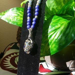 Purple/Blue Druzy necklace